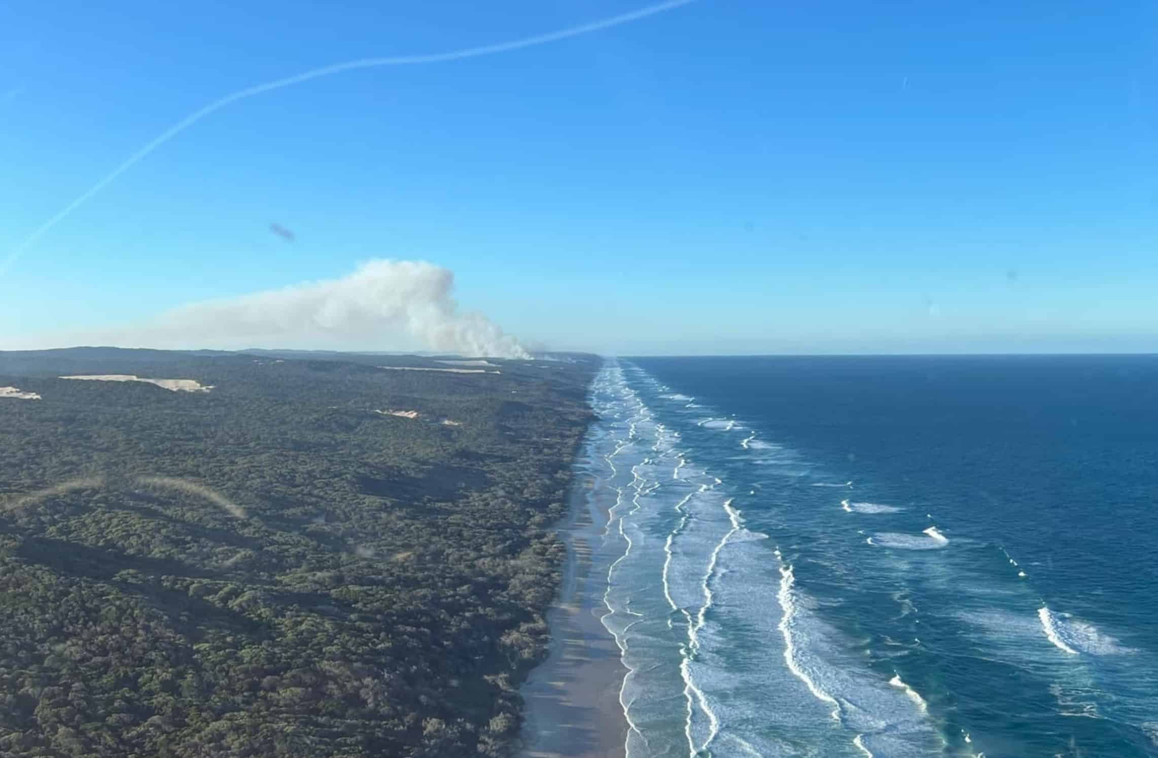 Fraser Island Fire 01 Fraser Island Fire - K’gari Eastern Beach